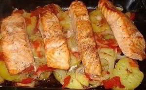 Лосось запечённый в духовке