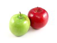 Обработанные химией яблоки
