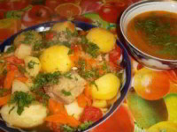 Суп "Шурпа-Кайнатма" (Узбекская кухня)