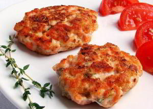 Биточки из форели с фетой 