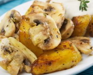 Легкое жаркое с грибами