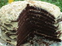 Шоколадный торт на кефире "Ноченька"