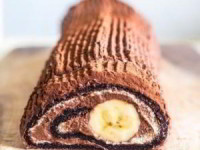 Бананово-шоколадный рулет за 15 минут