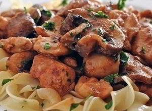 Куриное филе с грибами