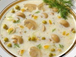 Сырный супчик с грибами