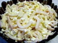 Нежнейший салат из кальмаров "Русалочка"