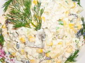 рецепт Салат Каприз из вареной курицы