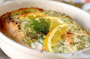 рецепт Семга под лимонным соусом