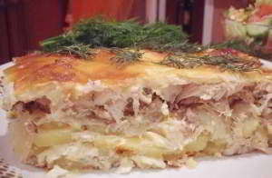 Сочная запеканка с курочкой