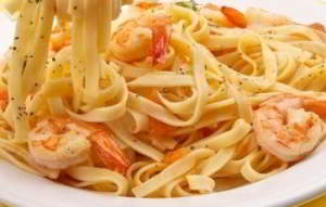 рецепт Спагетти с соусом из креветок