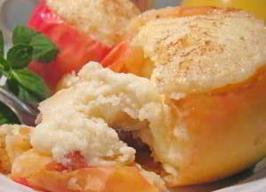 рецепт Яблоки печеные с творогом