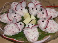рецепт салата из крабовых палочек Мышки