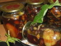 Жаренные перцы с баклажанами - рецепт на зиму