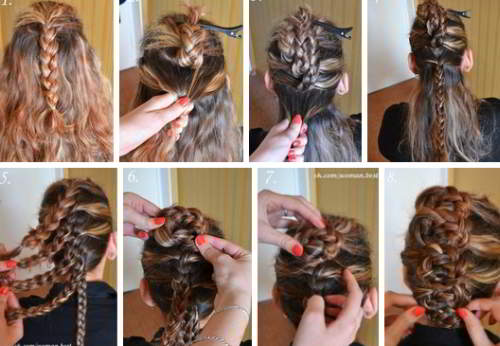 Легкая прическа из кос