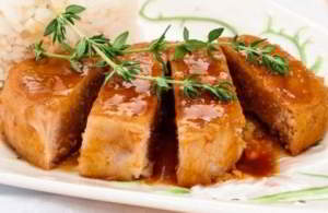 Свинина, маринованная в соевом соусе и лимонном соке