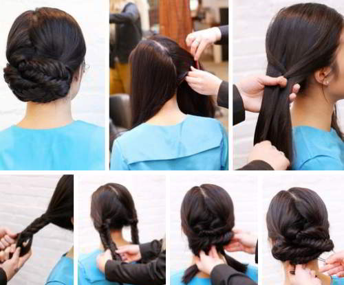 Элегантная прическа с косой "рыбий хвост"