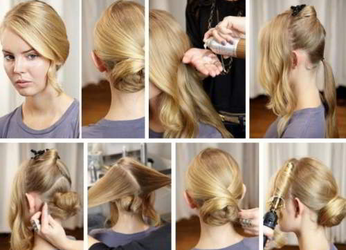 прическа элегантный пучек