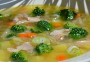 рецепт Куриный суп с брокколи