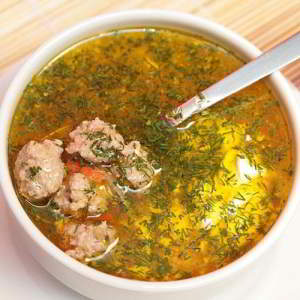 Суп с куриными фрикадельками