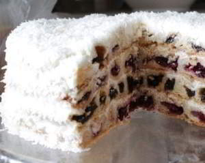 Торт "Вишня в снегу"