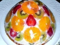 Фруктово-бисквитный торт