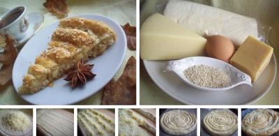 Слоеный пирог с сыром