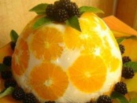 Желейный торт "Апельсины в йогурте"