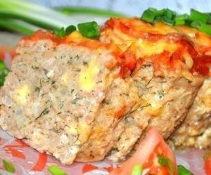 Мясной хлебец с сыром