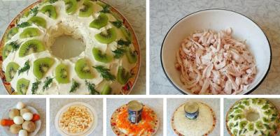 Новогодний салат Нефритовый браслет