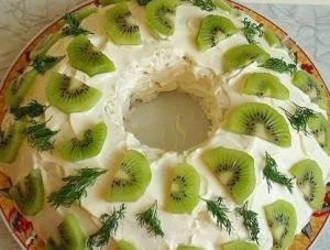 Новогодний салат Нефритовый браслет