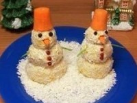 Новогодняя закуска «Снеговики» - новогодние рецепты