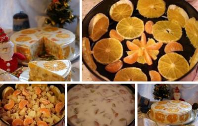 Желейный торт Фруктовый новый год - новогодние рецепты