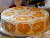 Желейный торт Фруктовый новый год - новогодние рецепты
