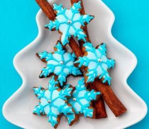 Новогоднее печенье Снежинки - новогодние рецепты