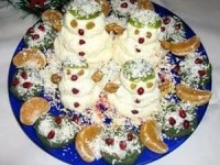 Новогодние снеговики на десерт - новогодние рецепты