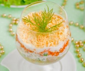 Новогодний салат - коктейль