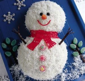 Новогодний торт "Снеговик" - новогодние рецепты