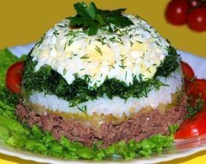 Печеночный салат
