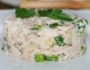 Простой рыбный салат