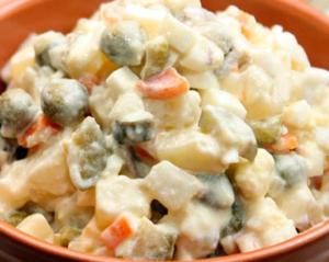 Салат Оливье (советский вариант) - новогодние рецепты