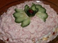 Салат с креветками «Розовый фламинго»