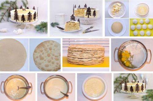 Торт Нежный Наполеон - новогодние рецепты