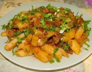 Азу по-татарски с картофелем