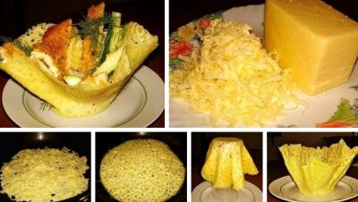 Рецепт приготовления сырных корзинок