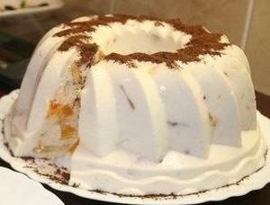 Бланманже с персиками