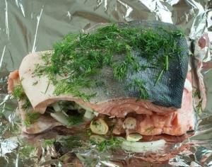 Горбуша запеченная в фольге