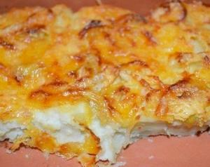 Картофельная запеканка с яйцом