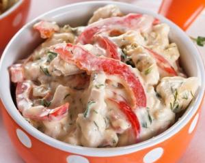 Куриное филе в сливках с перцем