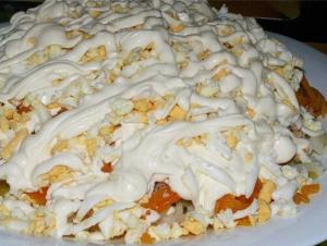 Салат «Печень под шубой»