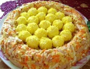 Салат " Гнездо глухаря"